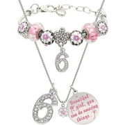 Pink 6th Bday Necklace, Bracelet \u0026 Decor Gifts for Women